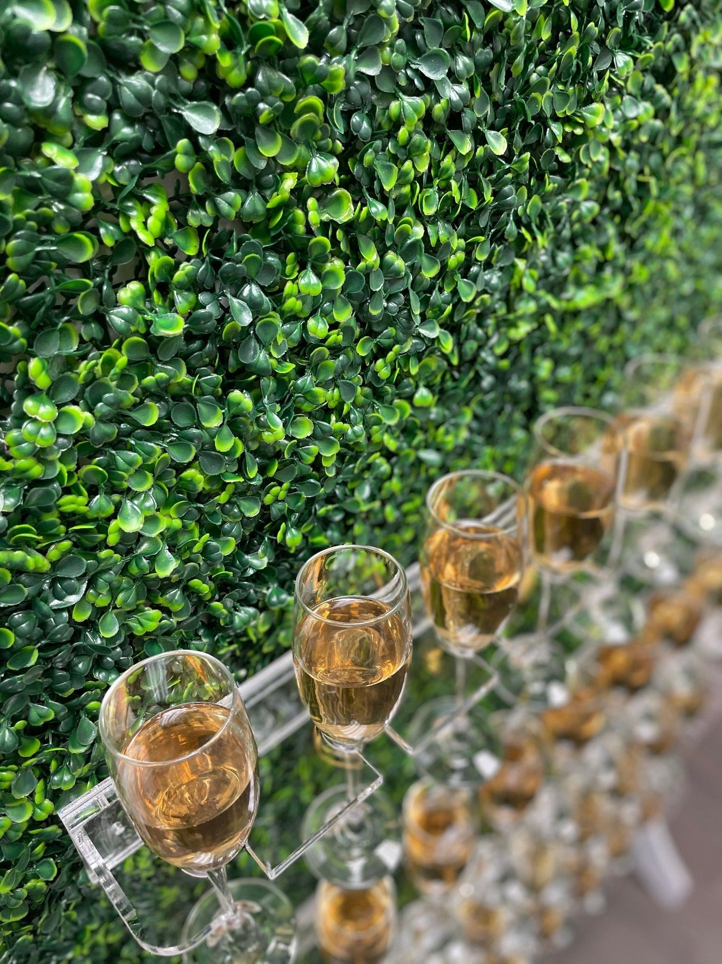 Stylish 40-Glass Flute Display wall, 4-Tier Champagne Holder