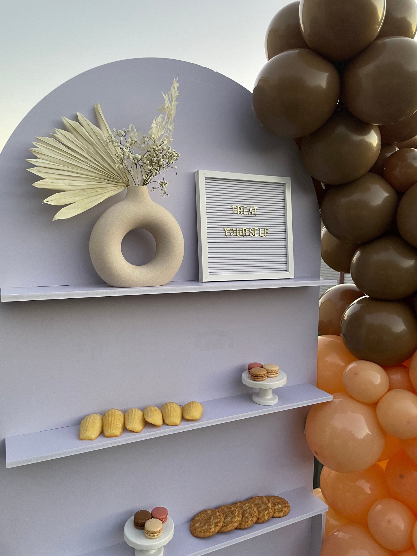 Treat Wall Backdrop Display for Weddings and Bridal Showers and Birthdays