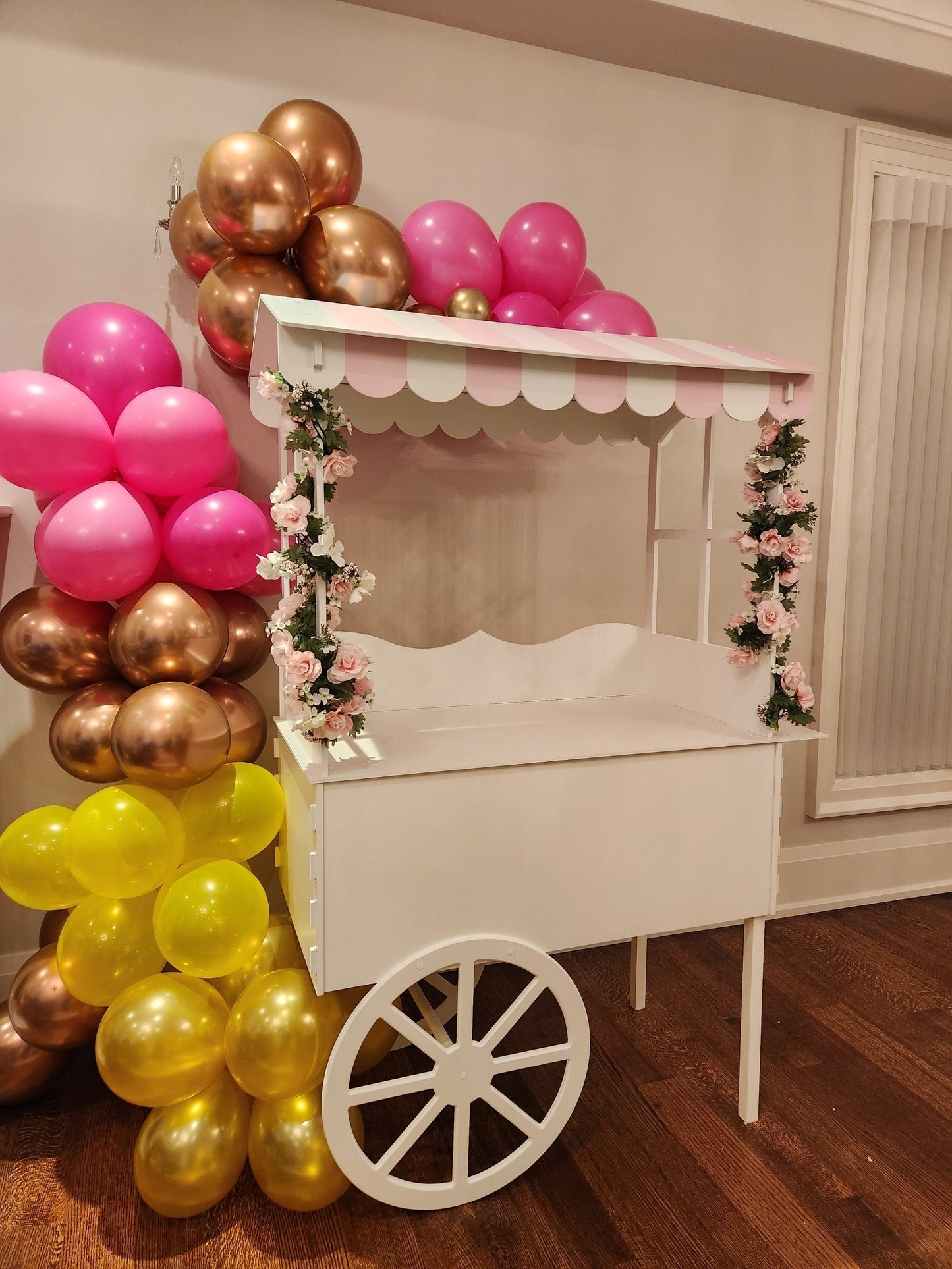 Candy Cart on Wheels with Pink Roof to Buy