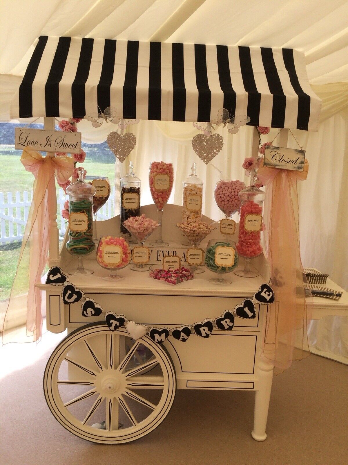 Sweet Candy Cart For Sale Weddings Events Promotions Displays Collapsible