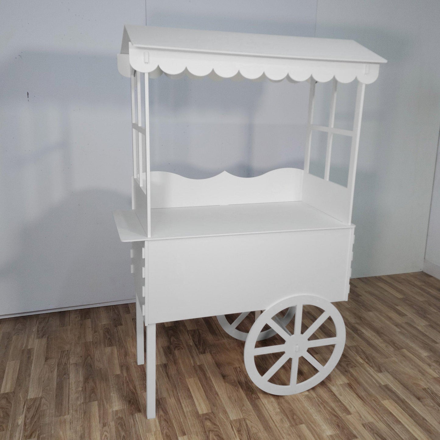 Candy Cart on Wheels with White Roof for Sale