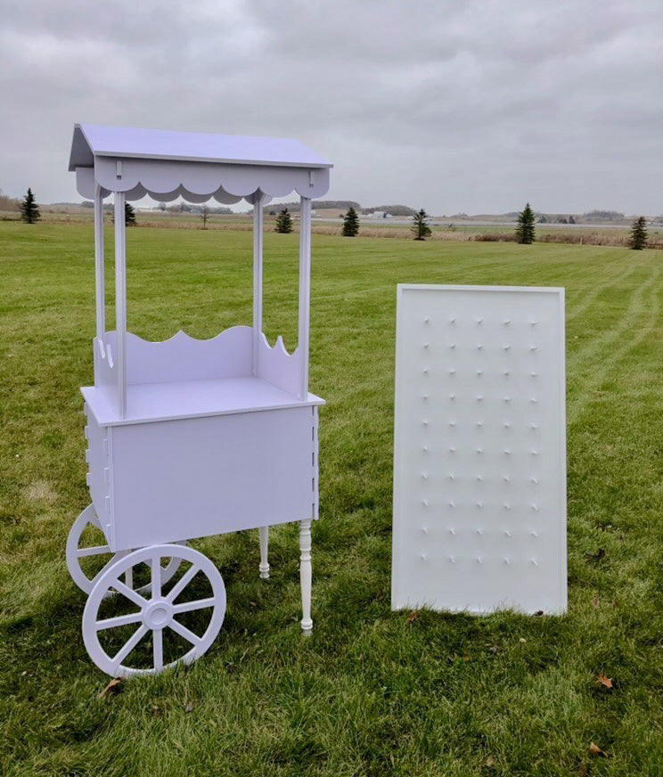 Small Candy Cart, Party Cart on Wheels for Birthdays and Weddings