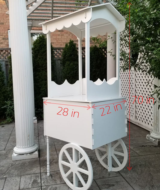 Small Candy Cart, Party Cart on Wheels for Birthdays and Weddings