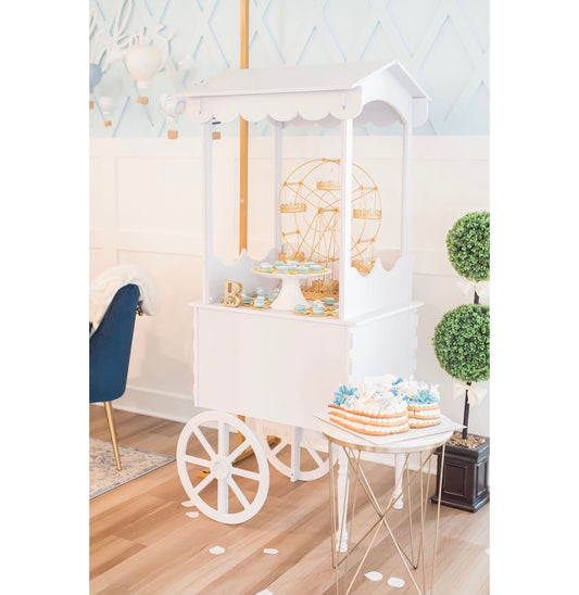 Small Candy Cart, Party Cart on Wheels for Birthdays and Weddings