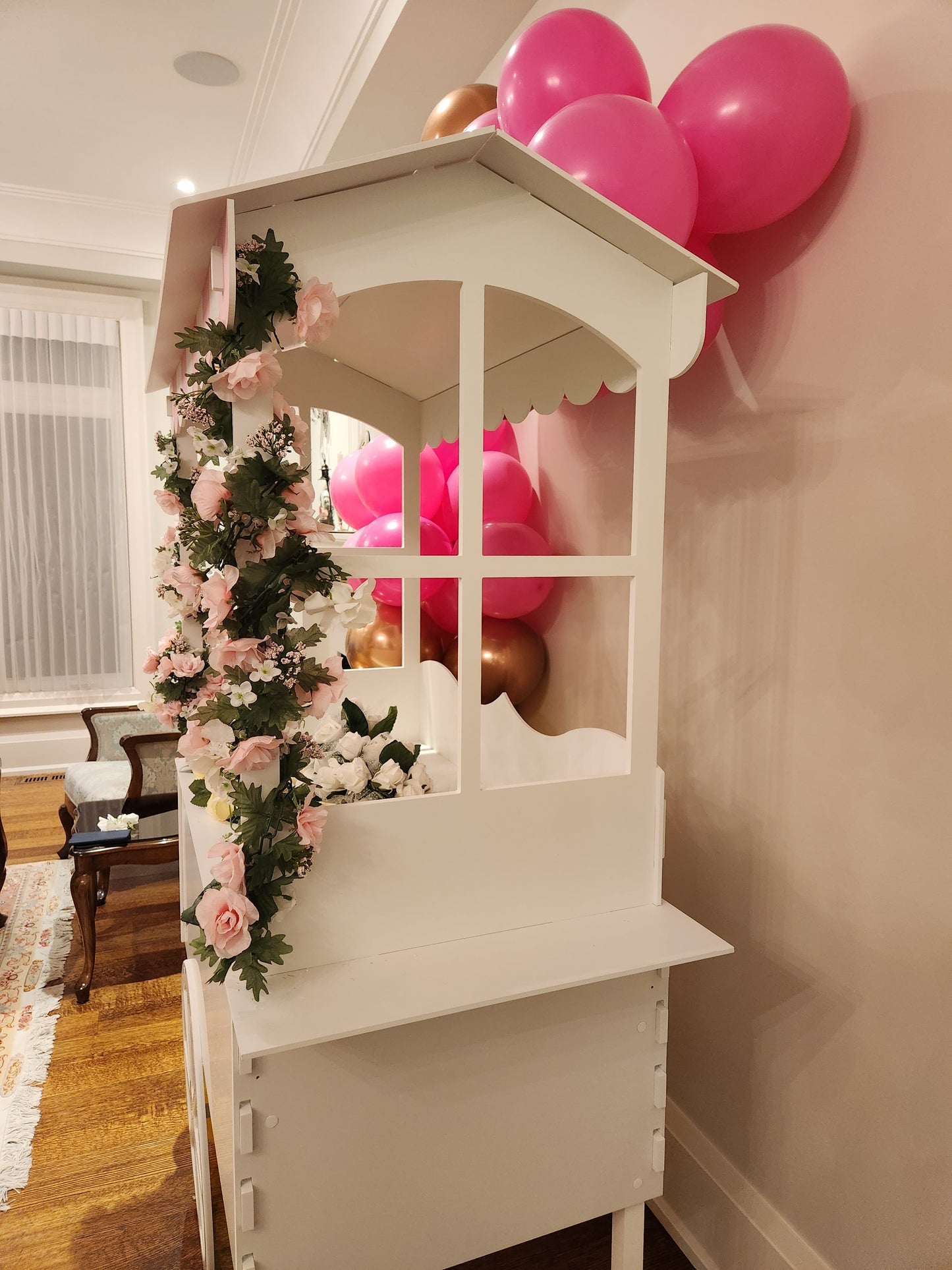 Candy Cart on Wheels with Pink Roof to Buy