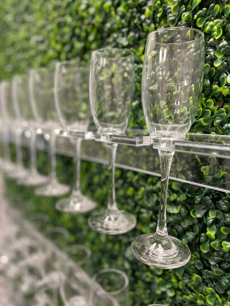 Stylish 40-Glass Flute Display wall,  4-Tier Champagne  Holder
