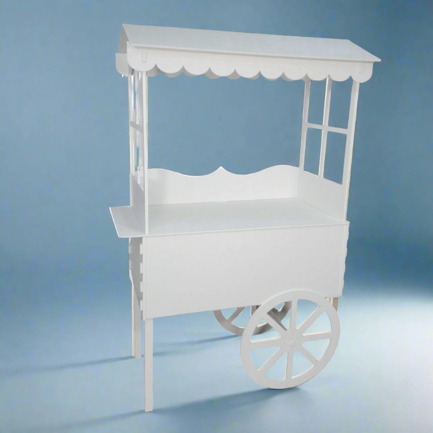 Candy Cart on Wheels with White Roof for Sale