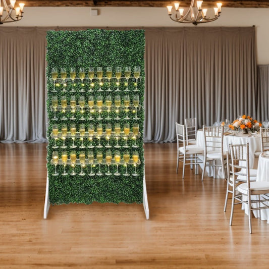Stylish 40-Glass Flute Display wall,  4-Tier Champagne  Holder