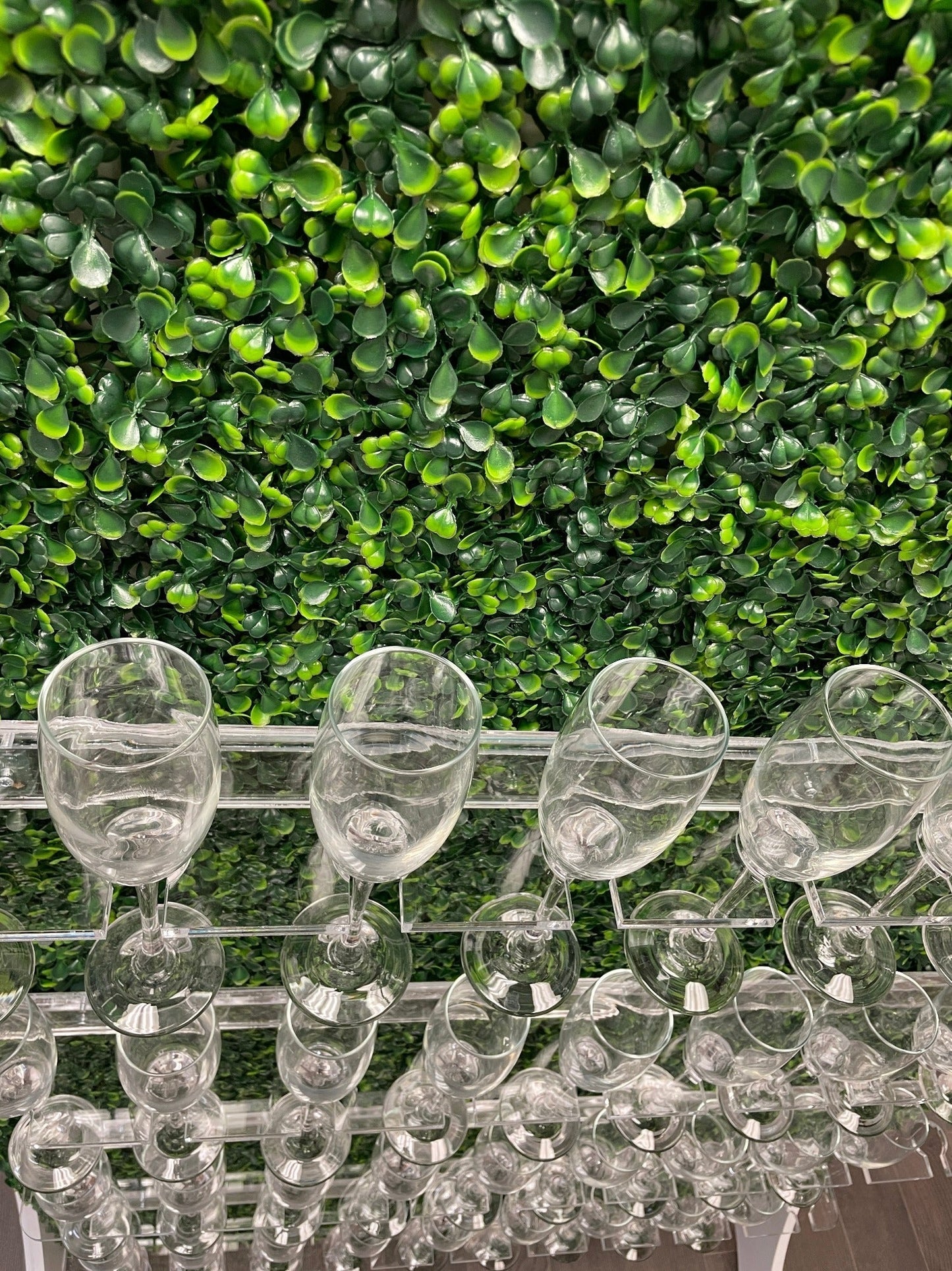 Stylish 40-Glass Flute Display wall,  4-Tier Champagne  Holder