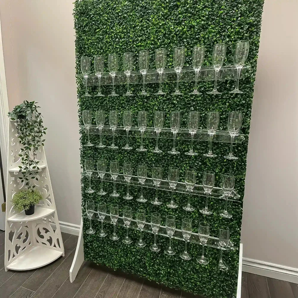Stylish 40-Glass Flute Display wall,  4-Tier Champagne  Holder