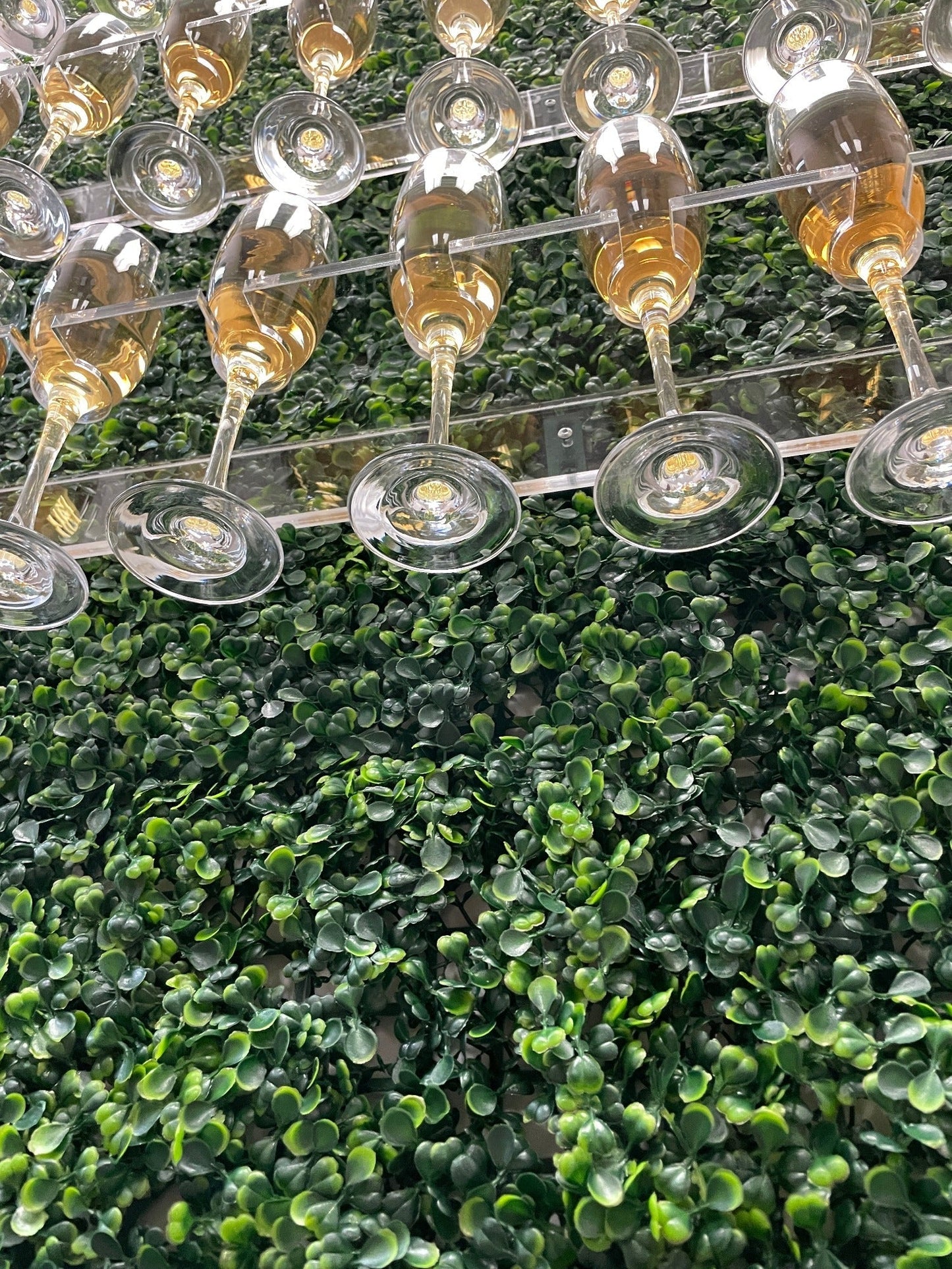 Stylish 40-Glass Flute Display wall,  4-Tier Champagne  Holder