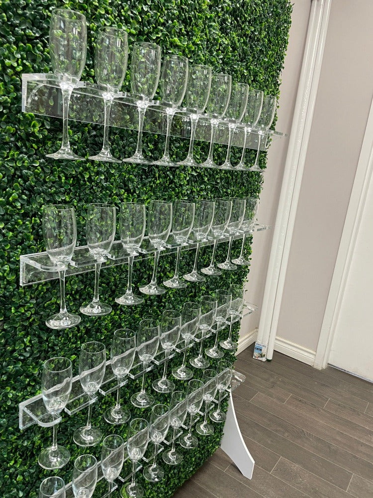 Stylish 40-Glass Flute Display wall,  4-Tier Champagne  Holder