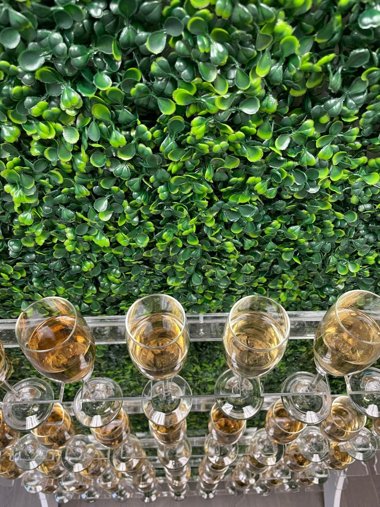 Stylish 40-Glass Flute Display wall,  4-Tier Champagne  Holder