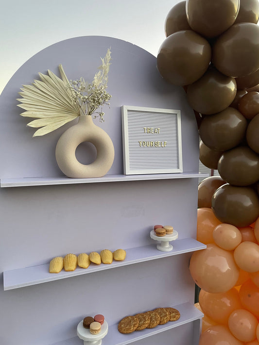 Treat Wall Backdrop Display for Weddings and Bridal Showers and Birthdays