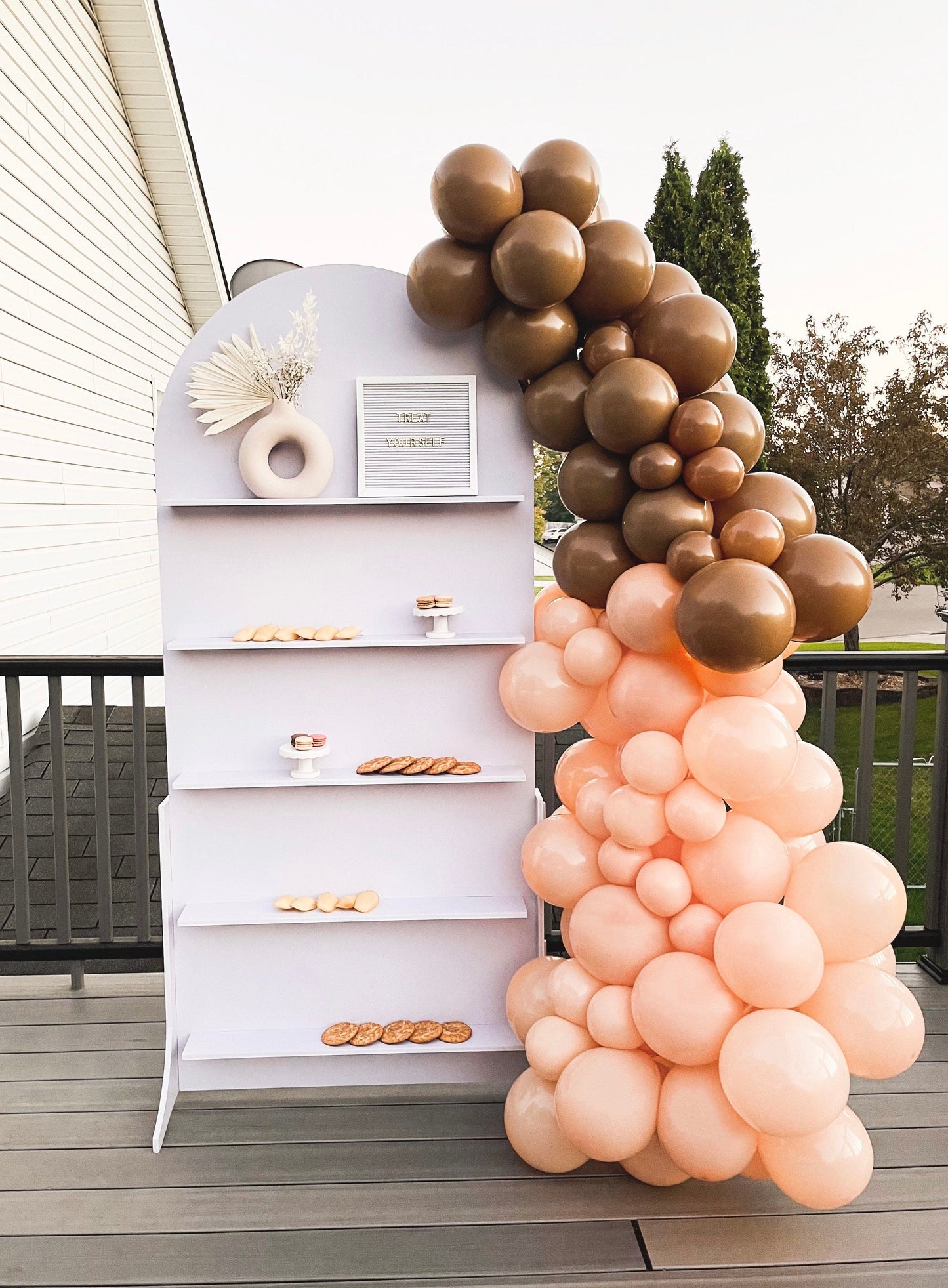 Treat Wall Backdrop Display for Weddings and Bridal Showers and Birthdays