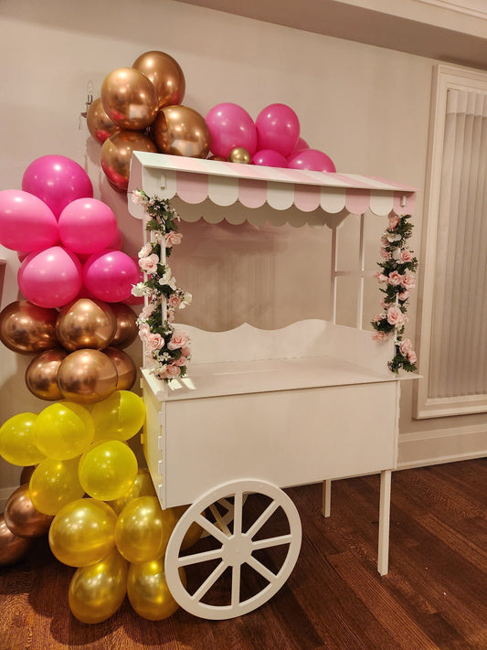 Candy Cart on Wheels with Pink Roof to Buy