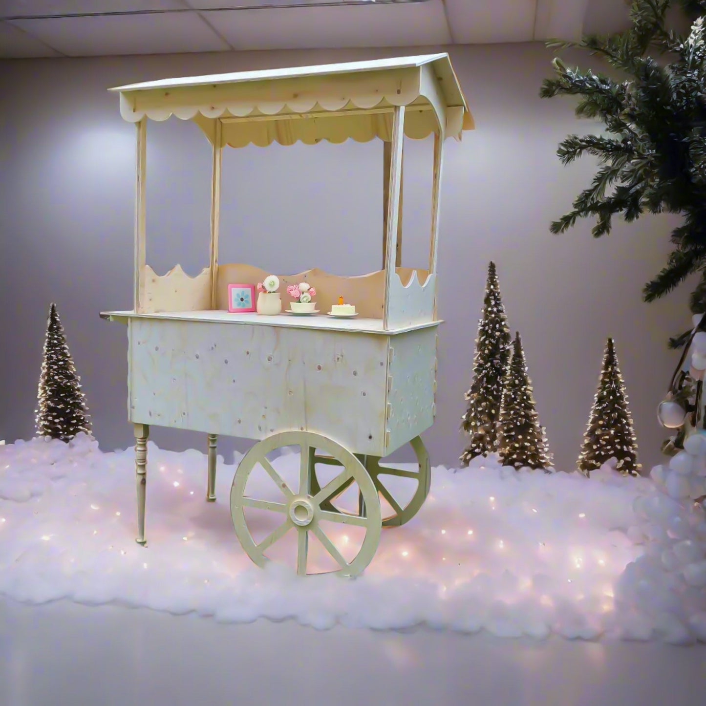 Collapsible Coffee Cart, Wooden Candy Cart For Sale